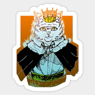 King Cat Sticker